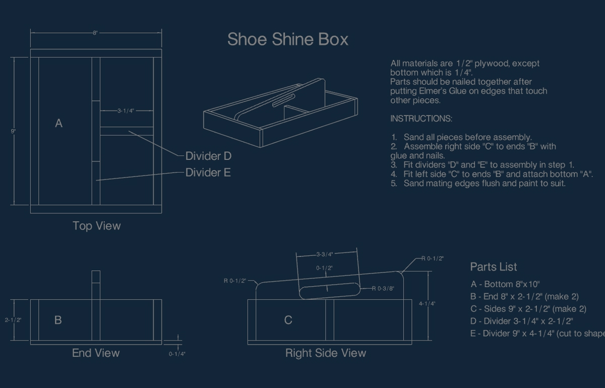 طرح واکس کفش مناسب برای استفاده در دستگاه های cnc چوب و cnc لیزر - shoe shine dxf
