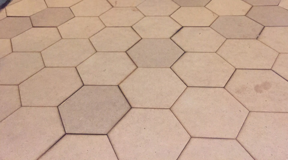 طرح کفپوش لانه زنبوری چوبی مناسب برای استفاده در دستگاه های cnc چوب و cnc لیزر - laser cut wooden honeycomb floor cdr file