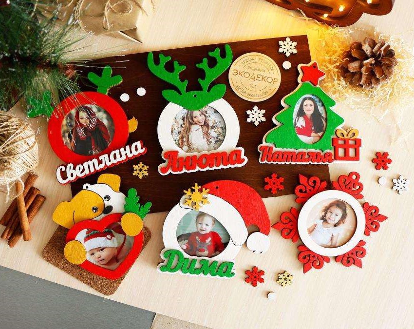 طرح قاب عکس کریسمس مناسب برای استفاده در دستگاه های cnc چوب و cnc لیزر - laser cut christmas photo frames cdr file