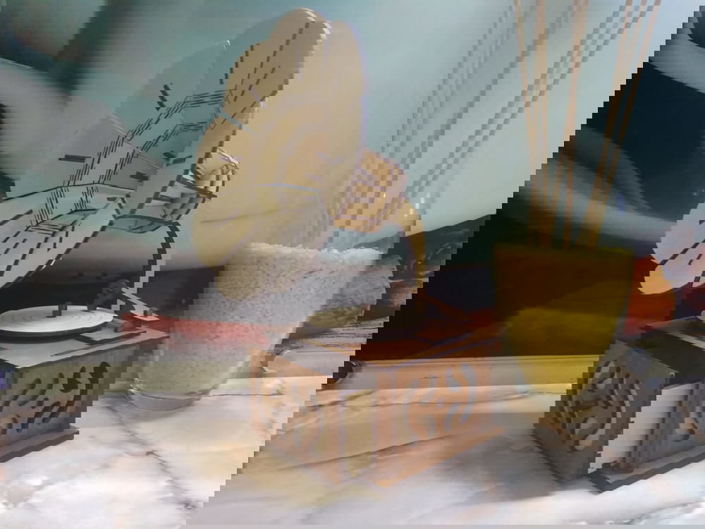 طرح پازل سه بعدی گرامافون مناسب برای استفاده در دستگاه های cnc چوب و cnc لیزر - laser cut gramophone 3d puzzle cdr file