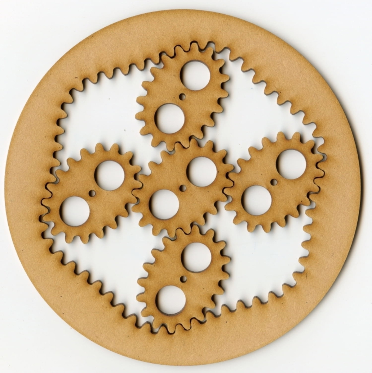 طرح چرخ دنده سیاره ای بیضوی مناسب برای استفاده در دستگاه های cnc چوب و cnc لیزر - laser cut elliptical planetary gears cdr file