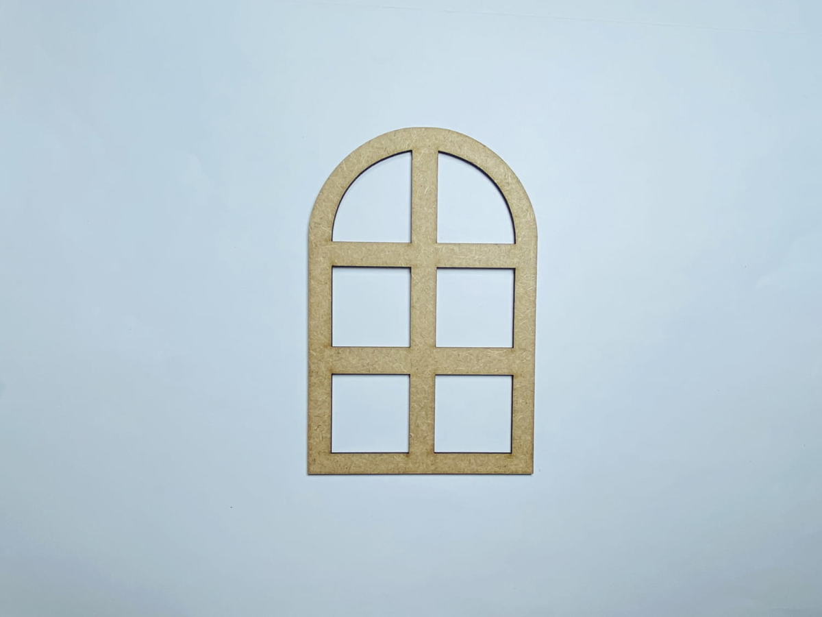 طرح فایل کورل cdr پنجره چوبی برای کاردستی مناسب برای استفاده در دستگاه های cnc چوب و cnc لیزر - laser cut wood window cutout for crafts cdr file