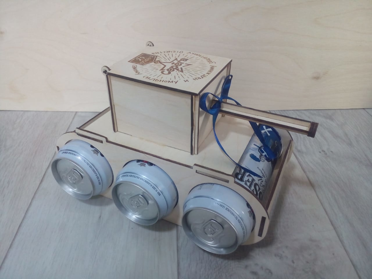 طرح جا لیوانی مخزن دار مناسب برای استفاده در دستگاه های cnc چوب و cnc لیزر - laser cut tank drink holder cdr file