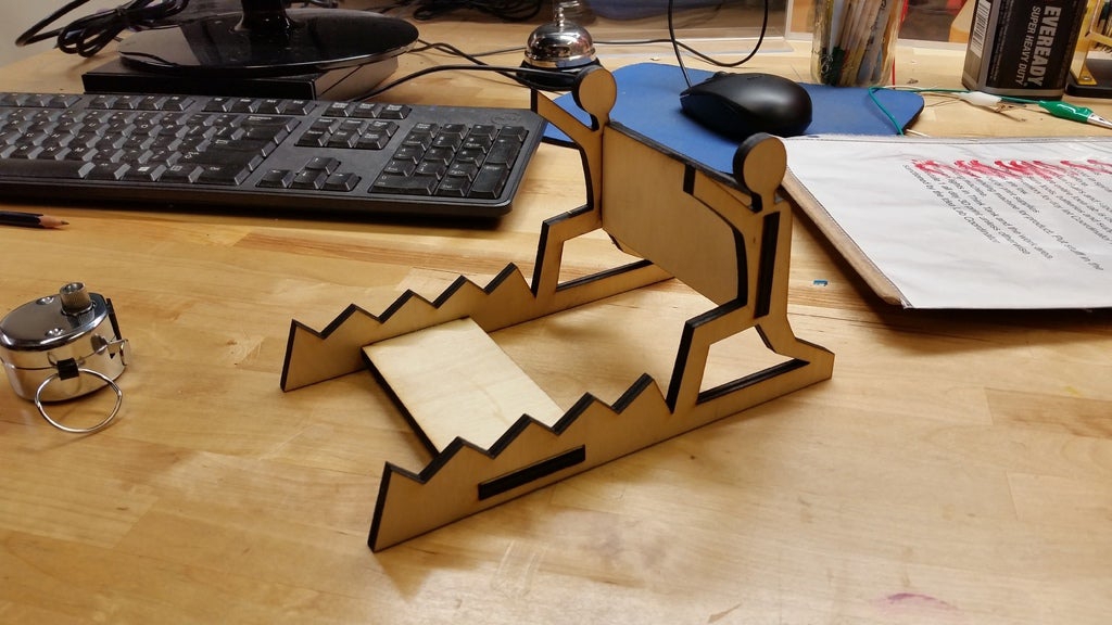 طرح پایه آیپد مناسب برای استفاده در دستگاه های cnc چوب و cnc لیزر - laser cut ipad stand ai file
