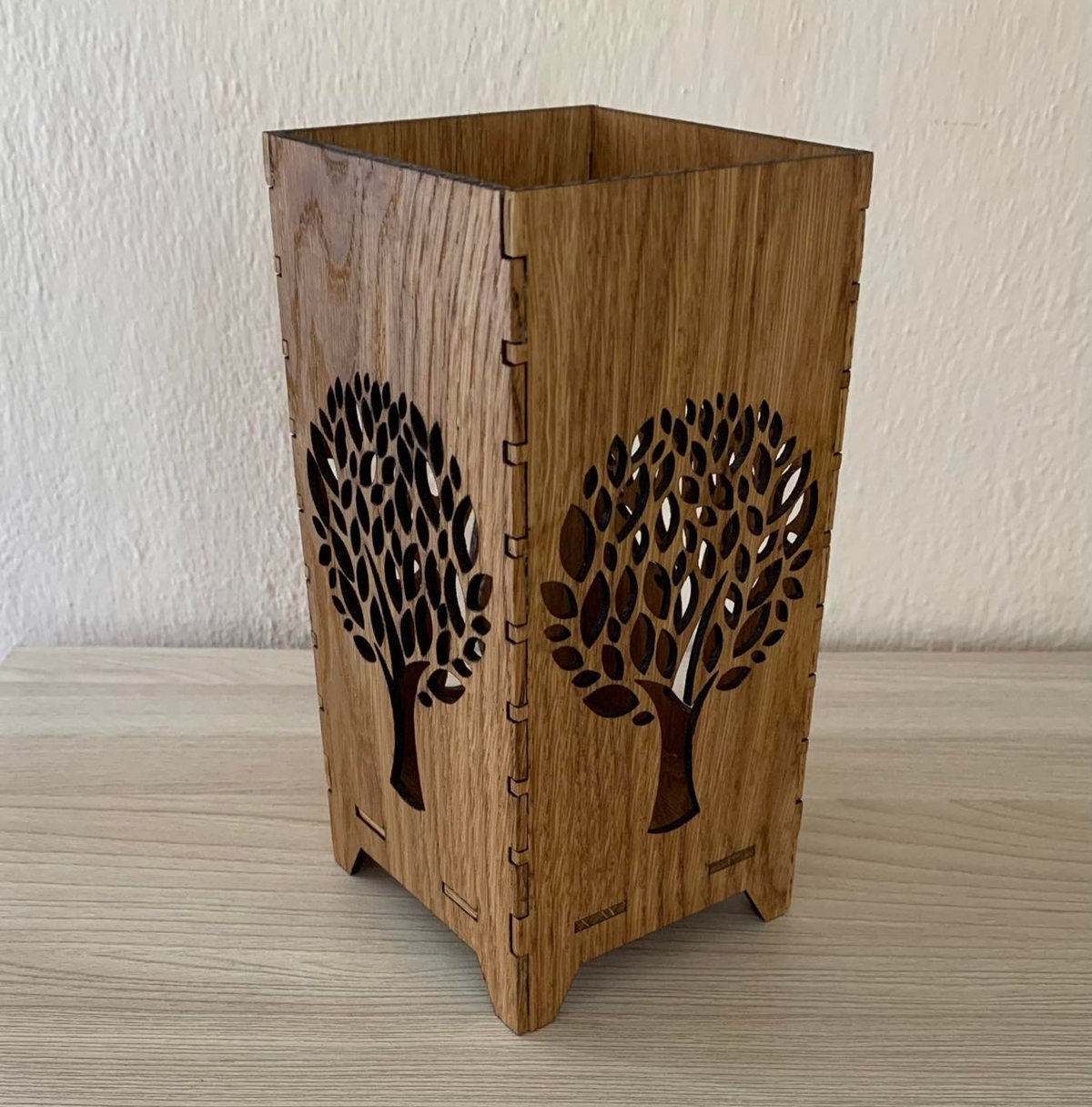 طرح جا شمعی طرح شب مناسب برای استفاده در دستگاه های cnc چوب و cnc لیزر - laser cut night candle holder dxf file