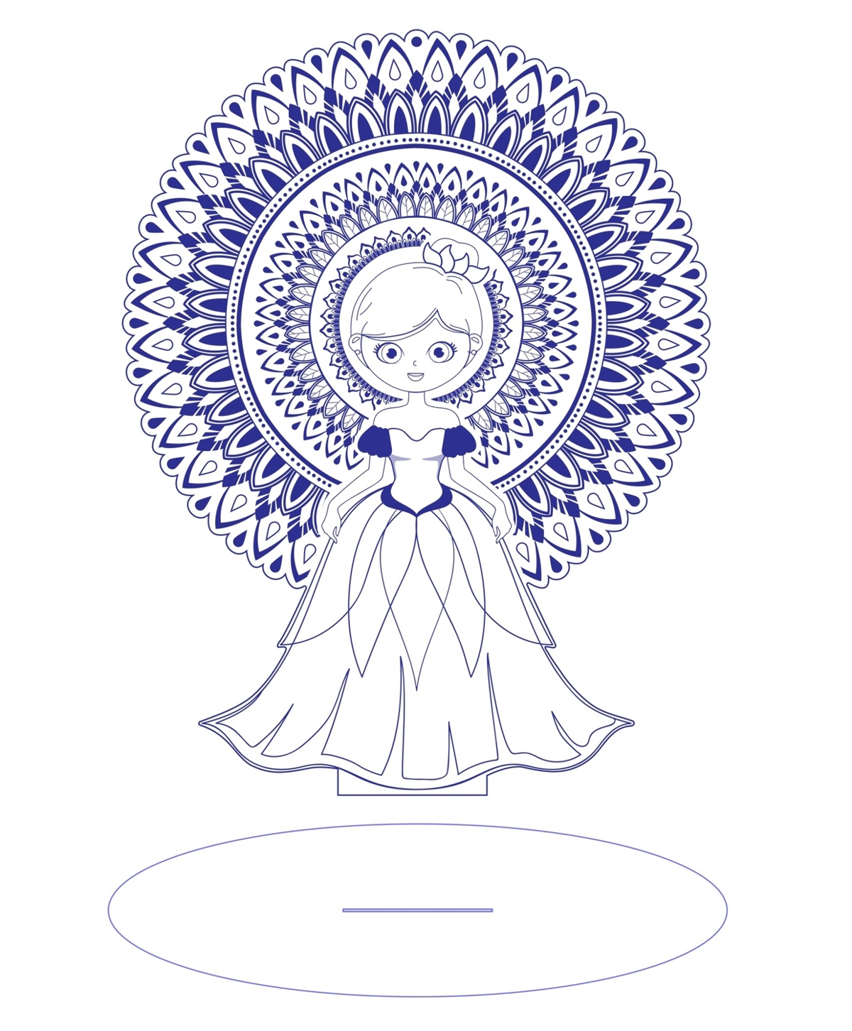 طرح عروس چوبی مناسب برای استفاده در دستگاه های cnc چوب و cnc لیزر - laser cut wooden bride cdr file