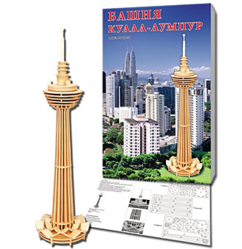 طرح سه بعدی برج کوالالامپور مناسب برای استفاده در دستگاه های cnc چوب و cnc لیزر - laser cut kuala lumpur tower 3d puzzle 3mm dxf file
