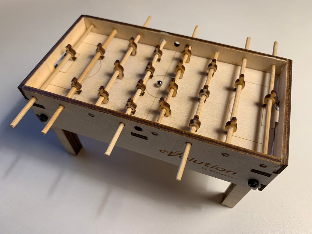 طرح میز فوتبال دستی مناسب برای استفاده در دستگاه های cnc چوب و cnc لیزر - laser cut foosball table template ai file