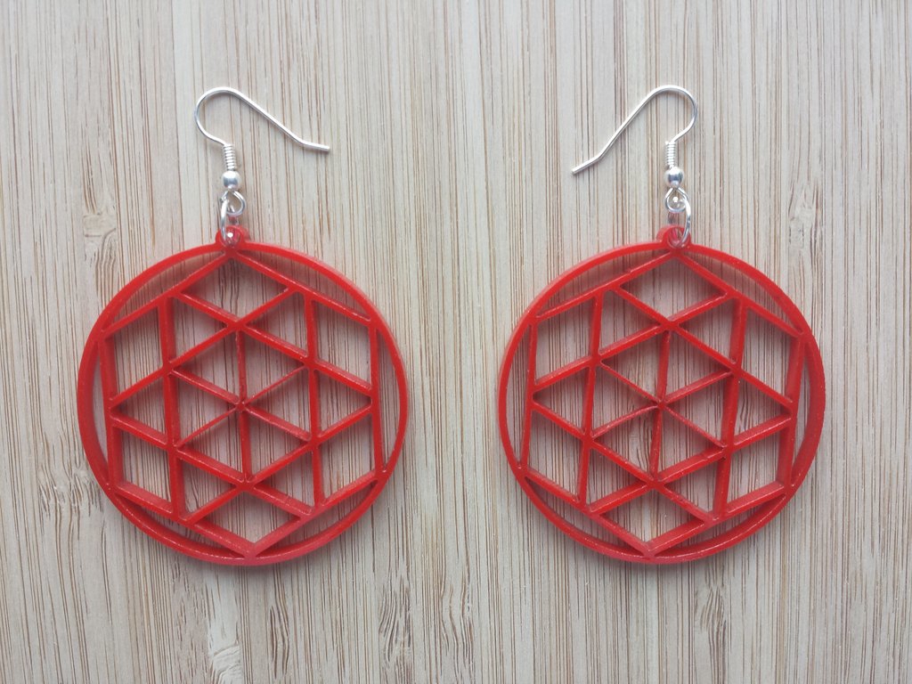 طرح قالب‌های گوشواره با مناسب برای استفاده در دستگاه های cnc چوب و cnc لیزر - laser cut earring templates dxf file