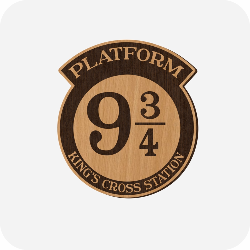 طرح هری پاتر مدل پلتفرم 934 مناسب برای استفاده در دستگاه های cnc چوب و cnc لیزر - laser cut harry potter platform 9 34 cdr file
