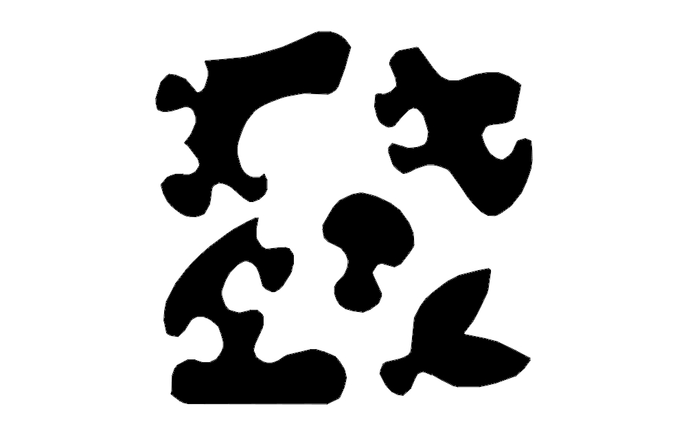 طرح پازل خرگوش مناسب برای استفاده در دستگاه های cnc چوب و cnc لیزر - bunny puzzle dxf file