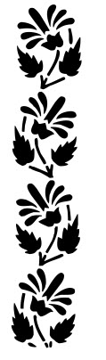 طرح حاشیه گل مناسب برای استفاده در دستگاه های cnc چوب و cnc لیزر - flower border dxf file