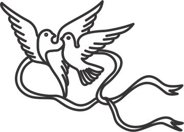 طرح وکتور زوج کبوتر مناسب برای استفاده در دستگاه های cnc چوب و cnc لیزر - vector pigeon couple cdr file