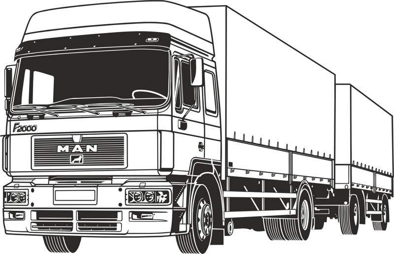 طرح وکتور کامیون مناسب برای استفاده در دستگاه های cnc چوب و cnc لیزر - truck vector cdr file