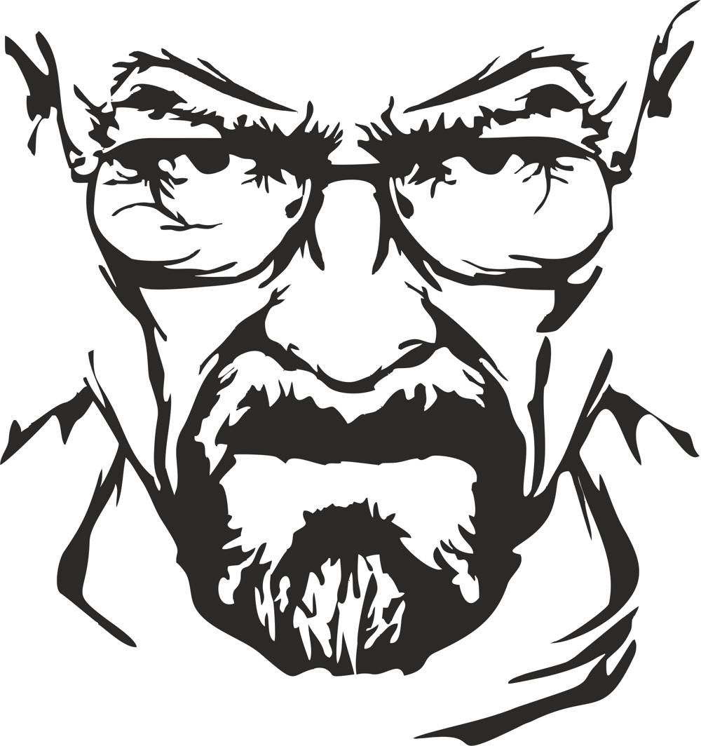 طرح وکتور هایزنبرگ بریکینگ بد مناسب برای استفاده در دستگاه های cnc چوب و cnc لیزر - breaking bad heisenberg vector cdr file