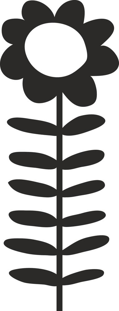 طرح نماد گل آفتابگردان مناسب برای استفاده در دستگاه های cnc چوب و cnc لیزر - sunflower symbol dxf file