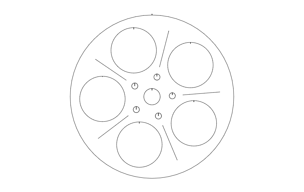 طرح حلقه نهایی مناسب برای استفاده در دستگاه های cnc چوب و cnc لیزر - final reel dxf file