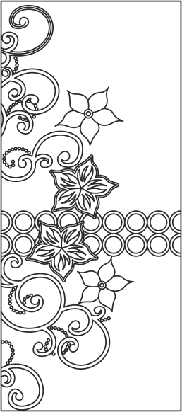 طرح فایل وکتور درب کمد لباس با طرح گل مناسب برای استفاده در دستگاه های cnc چوب و cnc لیزر - floral design wardrobe door vector cdr file