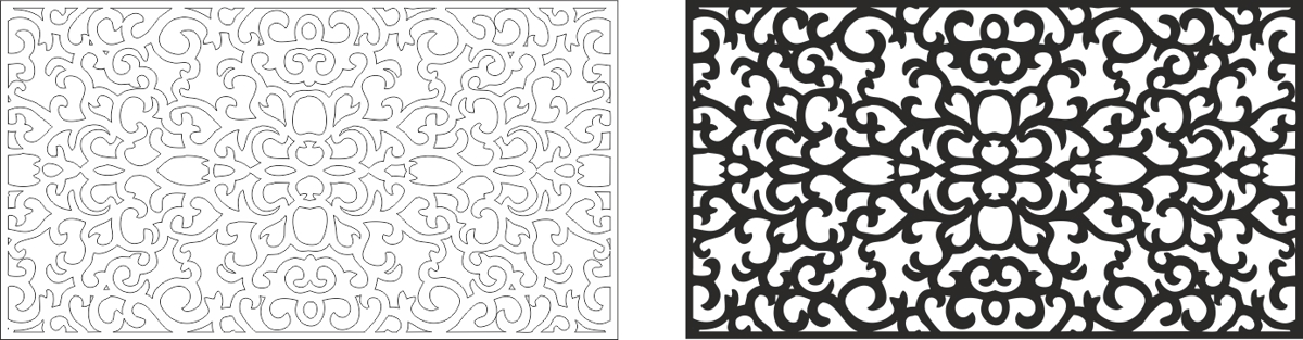 طرح وکتور هنری مناسب برای استفاده در دستگاه های cnc چوب و cnc لیزر - laser cut vector art cdr file