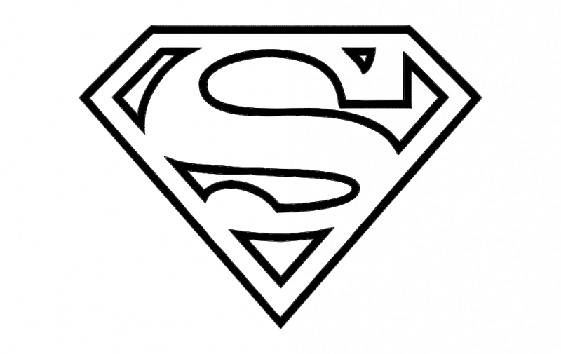 طرح لوگوی سوپرمن مناسب برای استفاده در دستگاه های cnc چوب و cnc لیزر - super man logo dxf file