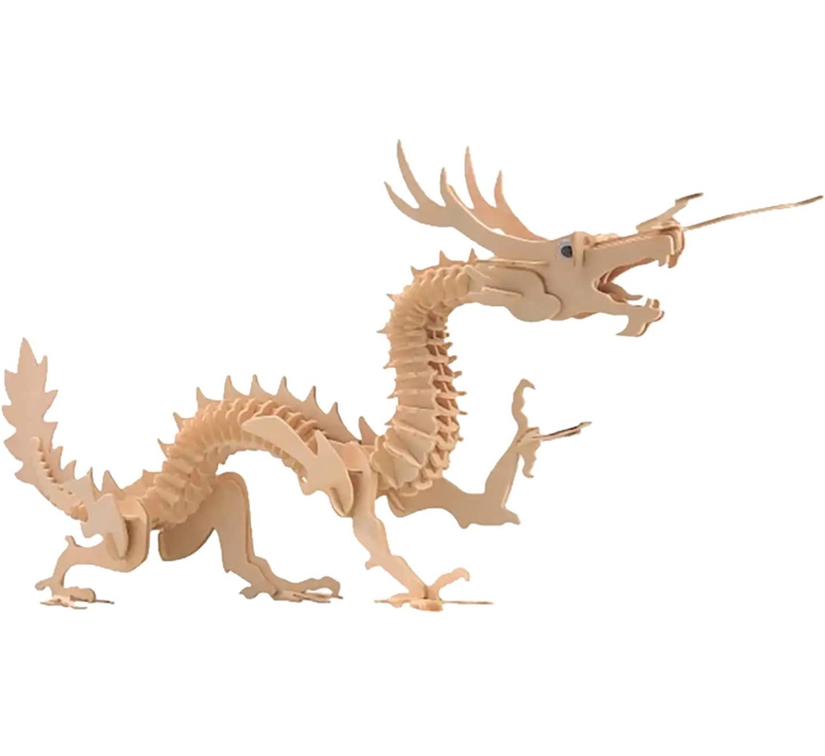 طرح فایل dwg پازل چوبی سه بعدی اژدها مناسب برای استفاده در دستگاه های cnc چوب و cnc لیزر - laser cut dragon 3d wooden puzzle dwg file
