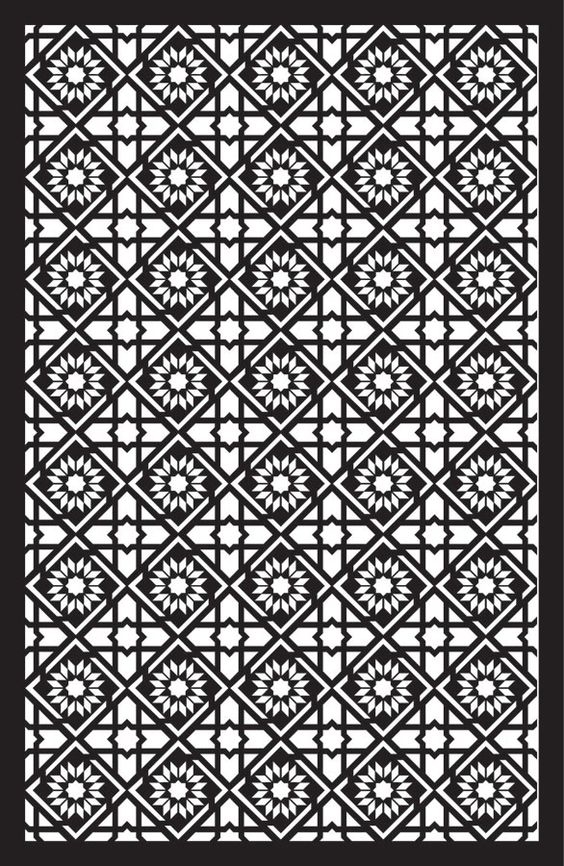 طرح و الگوی جداکننده گل مناسب برای استفاده در دستگاه های cnc چوب و cnc لیزر - laser cut floral separator pattern template svg file