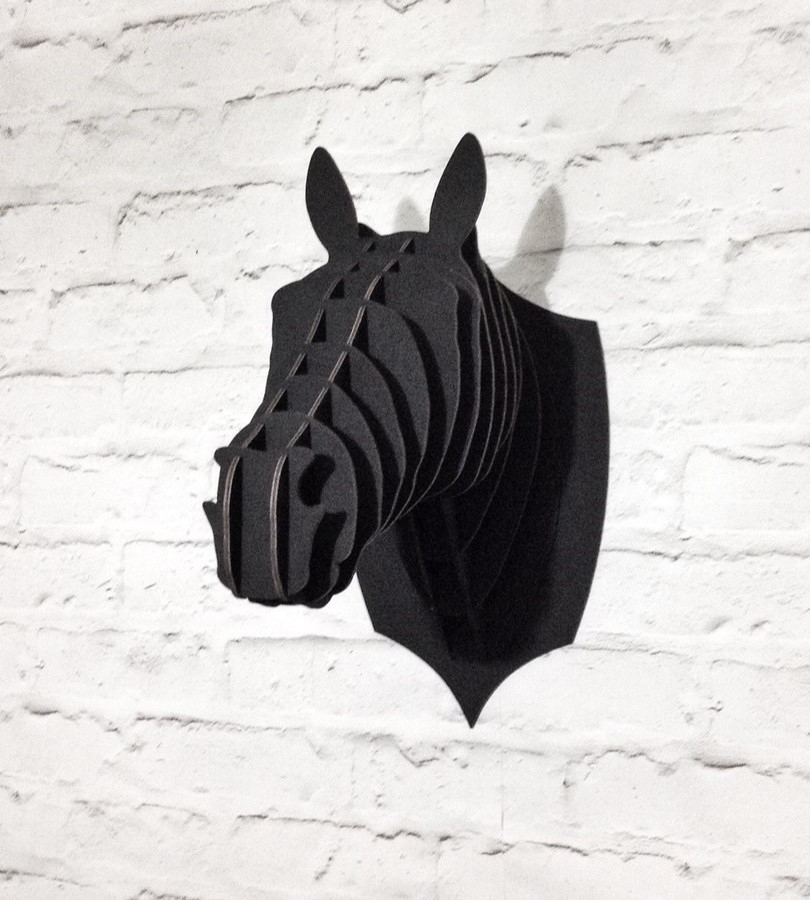 طرح سر اسب برای نصب روی دیوار مناسب برای استفاده در دستگاه های cnc چوب و cnc لیزر - laser cut horse head wall mount cdr file