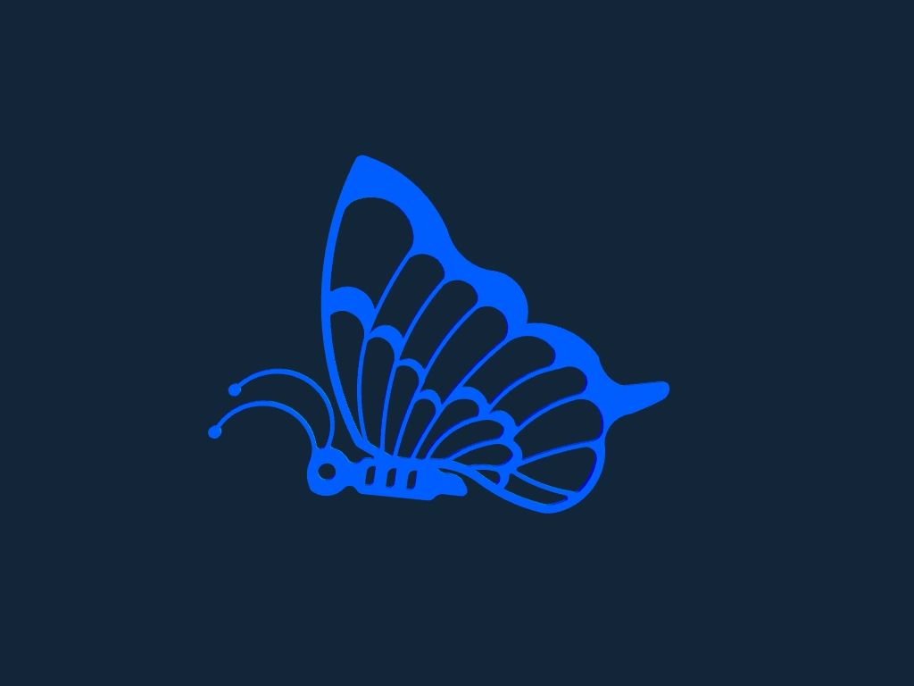 طرح پروانه مناسب برای استفاده در دستگاه های cnc چوب و cnc لیزر - butterfly stl file