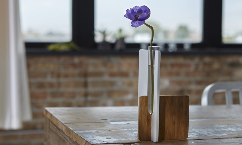 طرح گلدان لوله آزمایش مناسب برای استفاده در دستگاه های cnc چوب و cnc لیزر - laser cut test tube vase cdr file