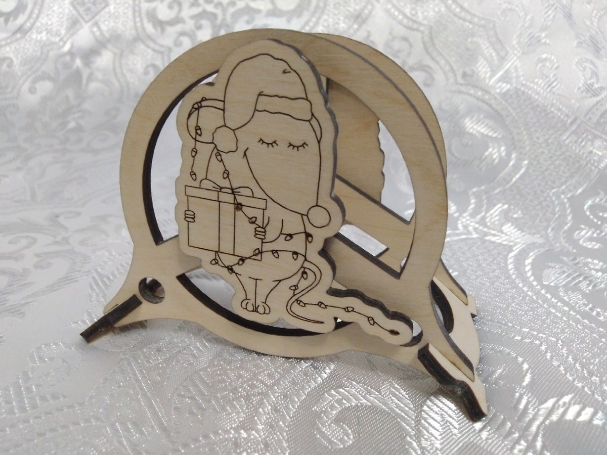 طرح جا دستمال کاغذی چوبی ایستاده مناسب برای استفاده در دستگاه های cnc چوب و cnc لیزر - laser cut wooden standing napkin holder cdr file
