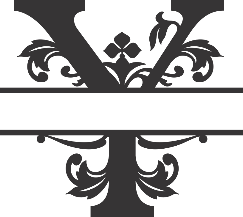 طرح فونت سلطنتی و جدا شده مناسب برای استفاده در دستگاه های cnc چوب و cnc لیزر - regal split font y dxf file