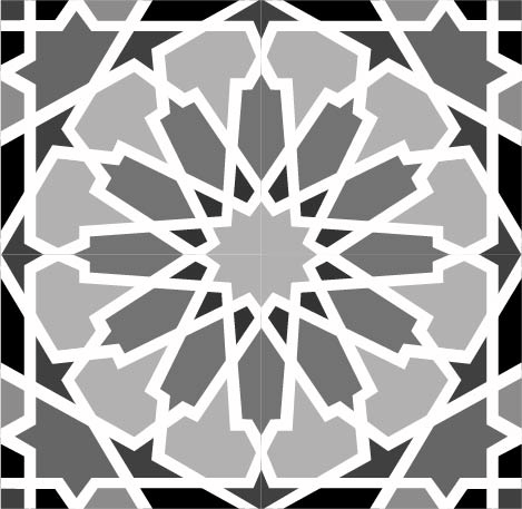 طرح فایل وکتور اسلیمی مناسب برای استفاده در دستگاه های cnc چوب و cnc لیزر - arabesque vector ai file
