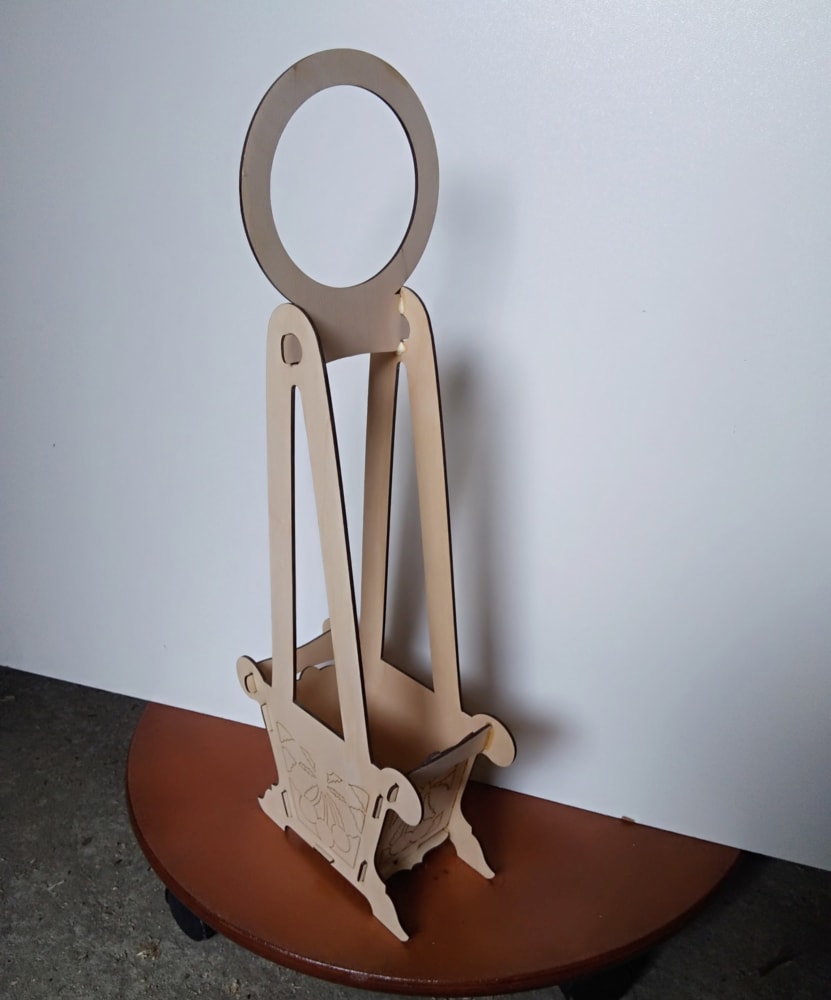 طرح سبد گل آویز مناسب برای استفاده در دستگاه های cnc چوب و cnc لیزر - laser cut hanging flower basket ai file