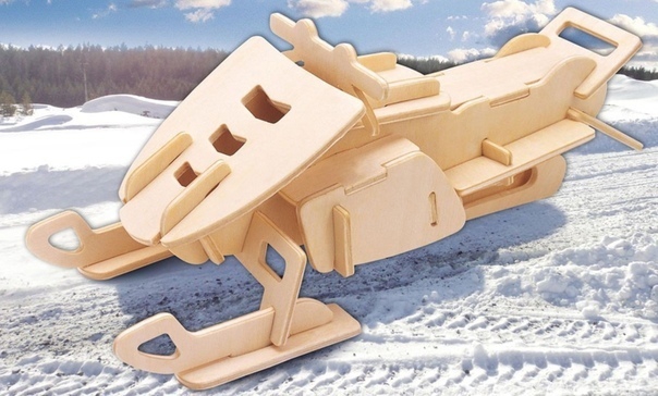 طرح ماشین برفی مناسب برای استفاده در دستگاه های cnc چوب و cnc لیزر - laser cut snowmobile cdr file