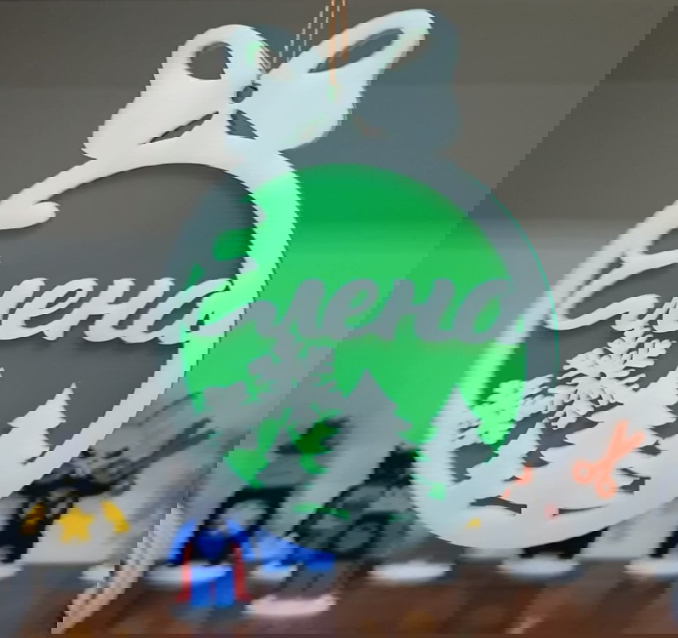 طرح دکور کریسمس با نام مناسب برای استفاده در دستگاه های cnc چوب و cnc لیزر - laser cut named christmas decor cdr file