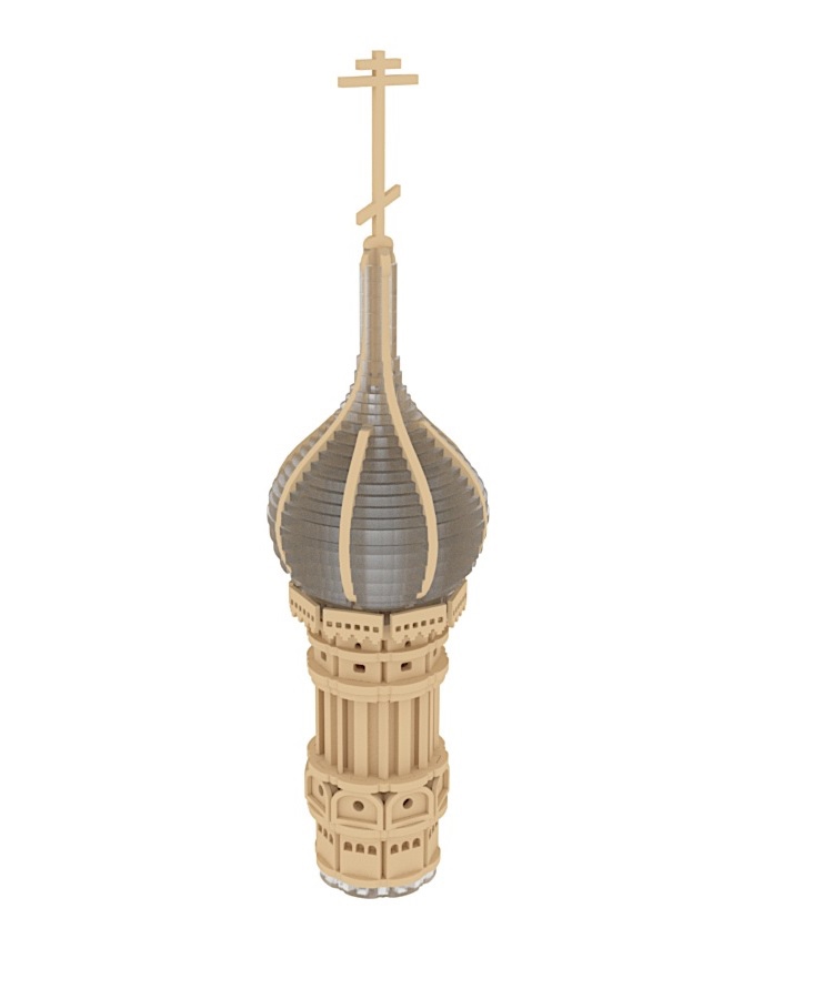 طرح کلیسای جامع ریحان مناسب برای استفاده در دستگاه های cnc چوب و cnc لیزر - laser cut basil cathedral central chapel cdr file