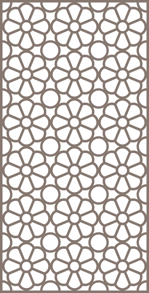 طرح گل بدون درز مناسب برای استفاده در دستگاه های cnc چوب و cnc لیزر - seamless flower pattern cdr file