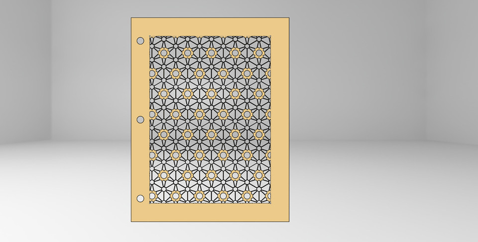 طرح تزیین قاب گریل مناسب برای استفاده در دستگاه های cnc چوب و cnc لیزر - frame grill dxf decoration file