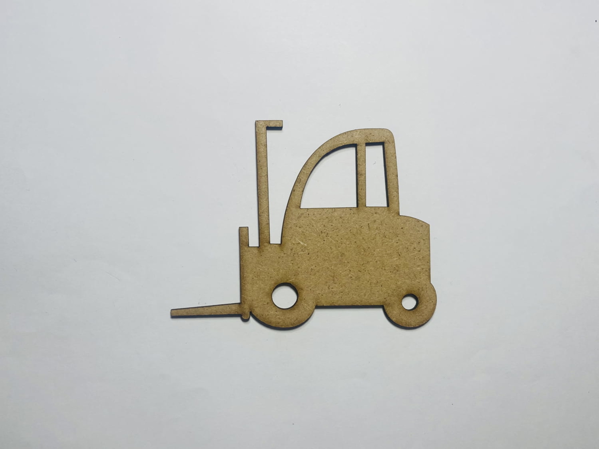 طرح لیفتراک چوبی و بدون نیاز به نرم افزار خاصی مناسب برای استفاده در دستگاه های cnc چوب و cnc لیزر - laser cut wood forklift cutout forklift shape unfinished cdr file