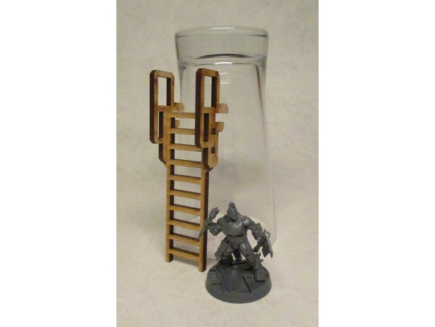 طرح نردبان ۳ میلی‌متری مناسب برای استفاده در دستگاه های cnc چوب و cnc لیزر - ladder 3 3mm dxf file