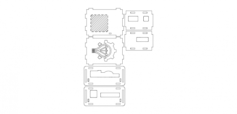 طرح با ابعاد odroidxu4case3mm مناسب برای استفاده در دستگاه های cnc چوب و cnc لیزر - odroidxu4case3mm dxf file