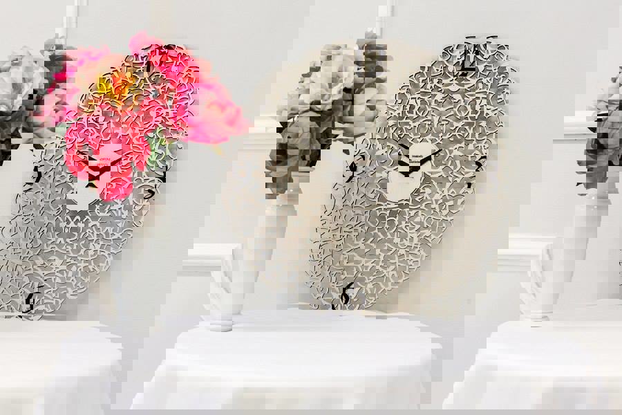 طرح ساعت تزیینی شیک مناسب برای استفاده در دستگاه های cnc چوب و cnc لیزر - stylish ornament clock cdr file