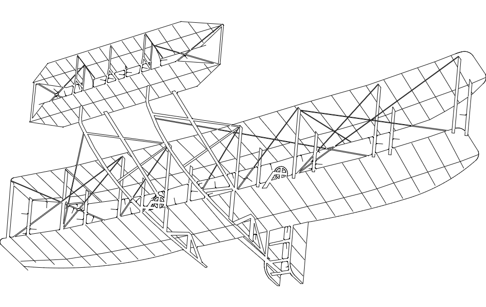 طرح مربوط به kttyhawk مناسب برای استفاده در دستگاه های cnc چوب و cnc لیزر - kttyhawk dxf file