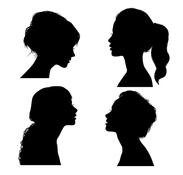 طرح فایل وکتور سیلوئت دختر مناسب برای استفاده در دستگاه های cnc چوب و cnc لیزر - girl silhouette vector cdr file
