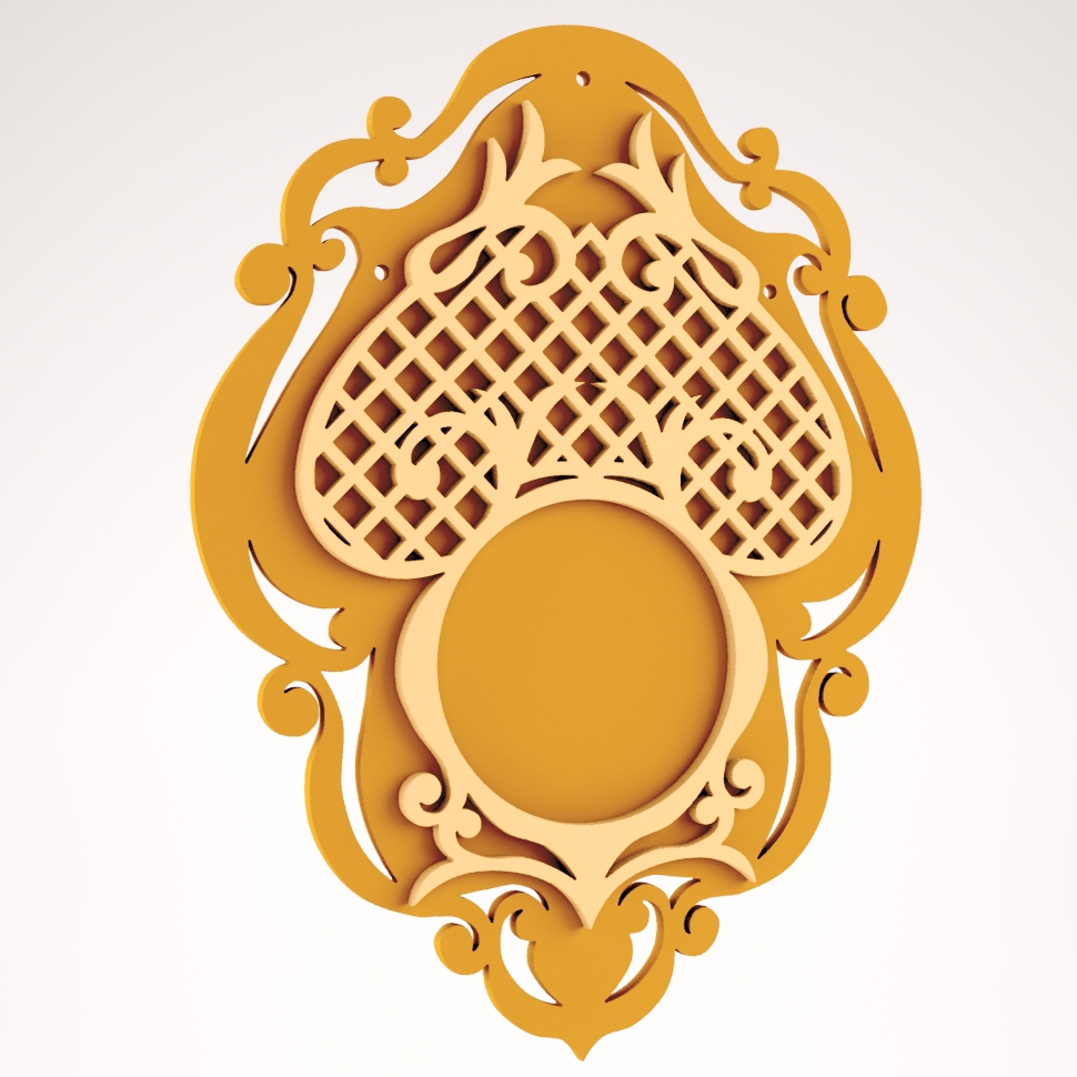 طرح قاب پازل سه بعدی مناسب برای استفاده در دستگاه های cnc چوب و cnc لیزر - frame 3d puzzle dxf file