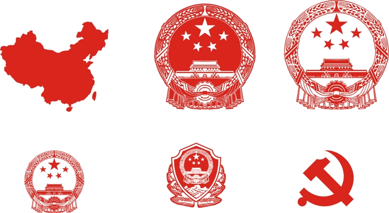 طرح فایل وکتوری نقشه نماد ملی چین مناسب برای استفاده در دستگاه های cnc چوب و cnc لیزر - china map national emblem vector cdr file