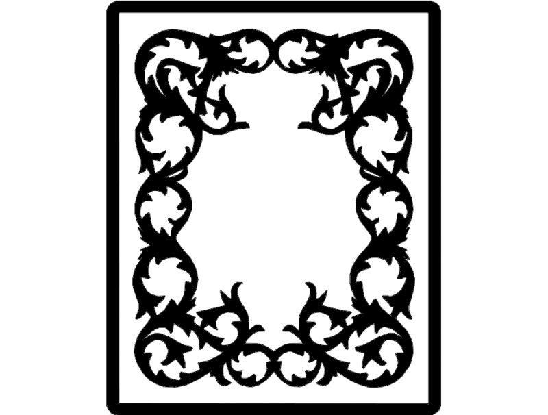 طرح قاب عکس مناسب برای استفاده در دستگاه های cnc چوب و cnc لیزر - photo frame dxf file
