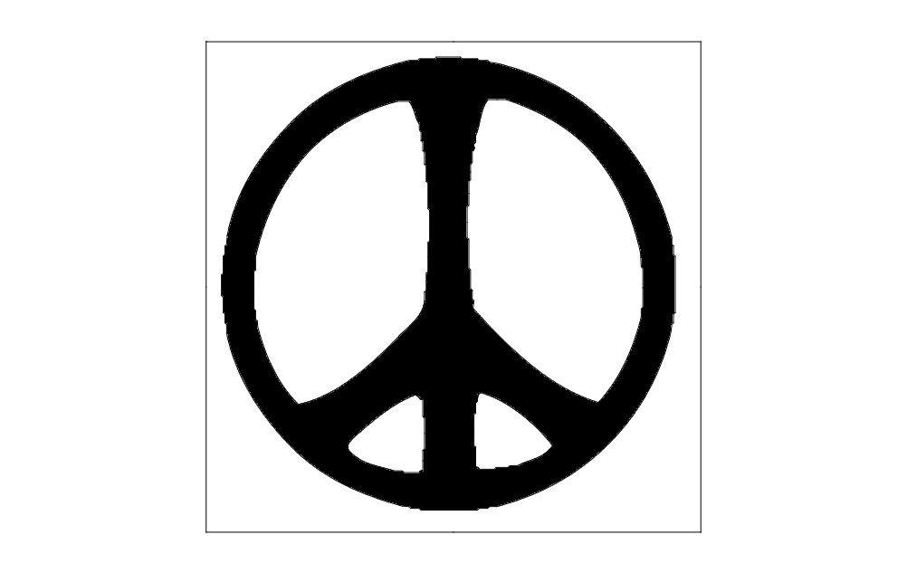 طرح صلح مناسب برای استفاده در دستگاه های cnc چوب و cnc لیزر - peace dxf file