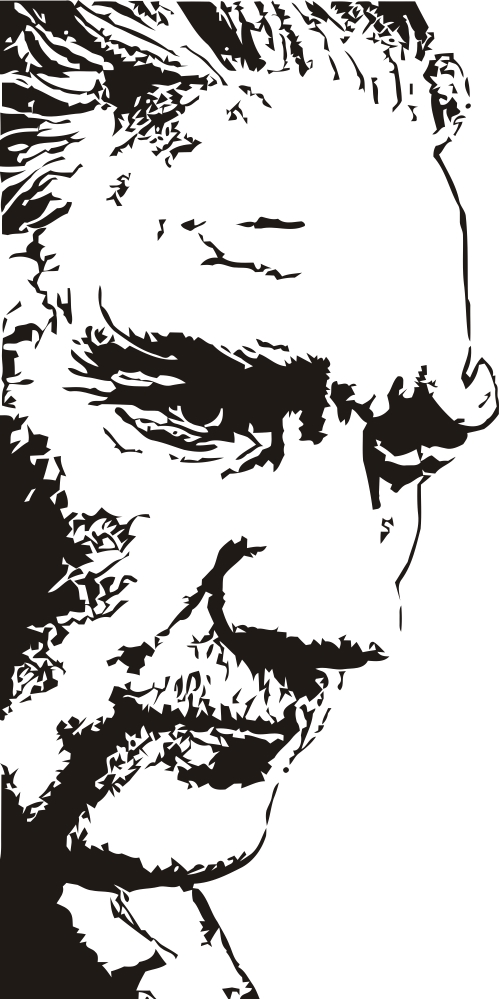 طرح وکتور مصطفی کمال آتاتورک مناسب برای استفاده در دستگاه های cnc چوب و cnc لیزر - mustafa kemal ataturk vector cdr file