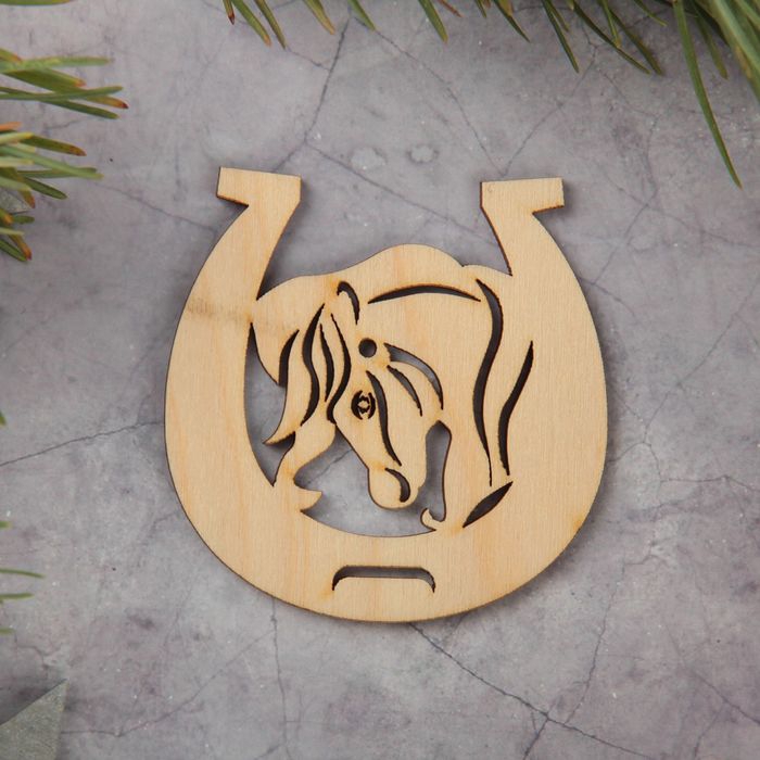 طرح نعل اسب مناسب برای استفاده در دستگاه های cnc چوب و cnc لیزر - laser cut horseshoe decor dxf file